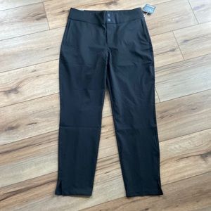 NWT Eddie Bauer Incline High Rise slim fit active pants, 8, black
